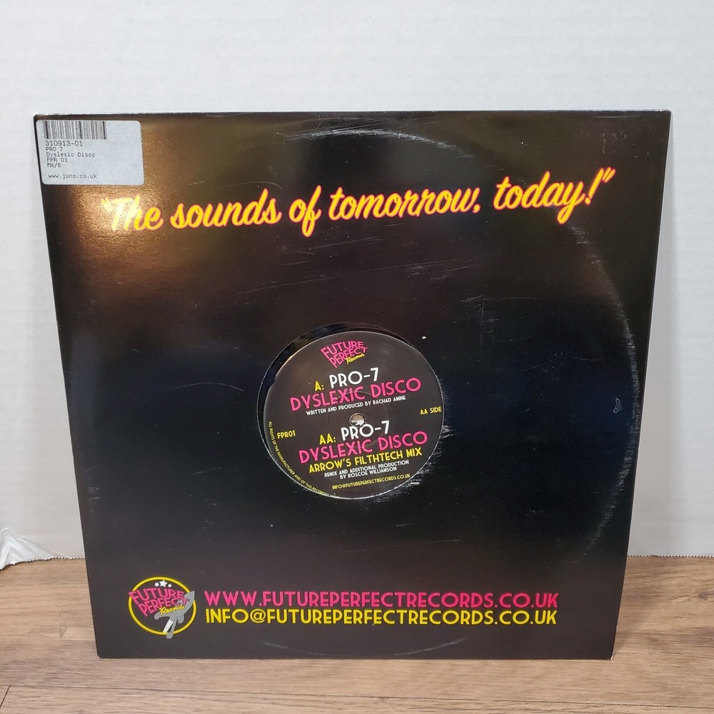 Pro-7 – Dyslexic Disco 2008 Future Perfect Records FPR01 12"‎ Vinyl EX/EX